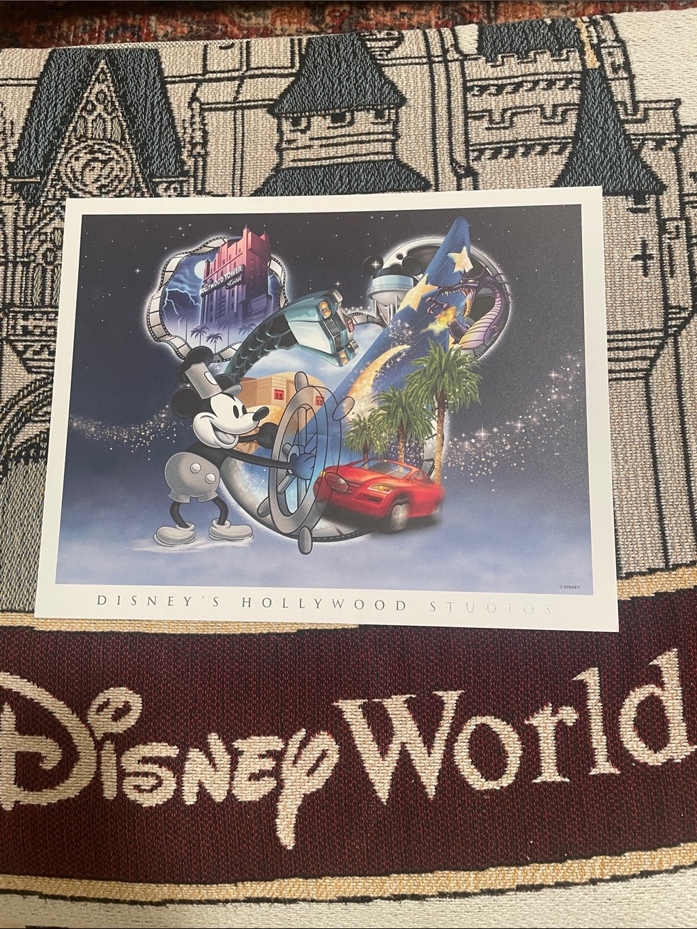 Disney Hollywood Studios Art Print – Navy, Cream, Red Accents